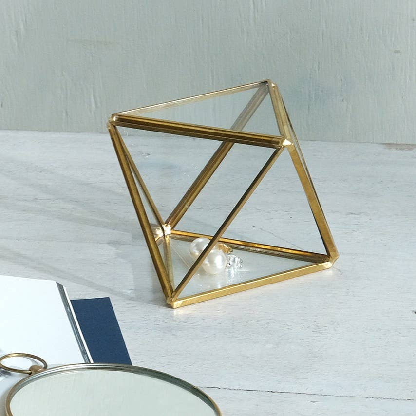 BRASS Frame Glass Case Sowable