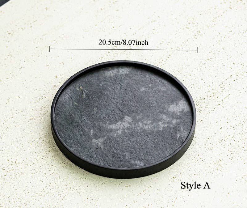 Gohobi Wabi-Sabi Stone Panel Tea Tray: Style B
