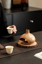 Gohobi Little Puff Ceramic Aromatherapy Fireplace Burner: Black