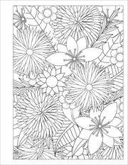 Stress Relief Flower Coloring Book For Adults