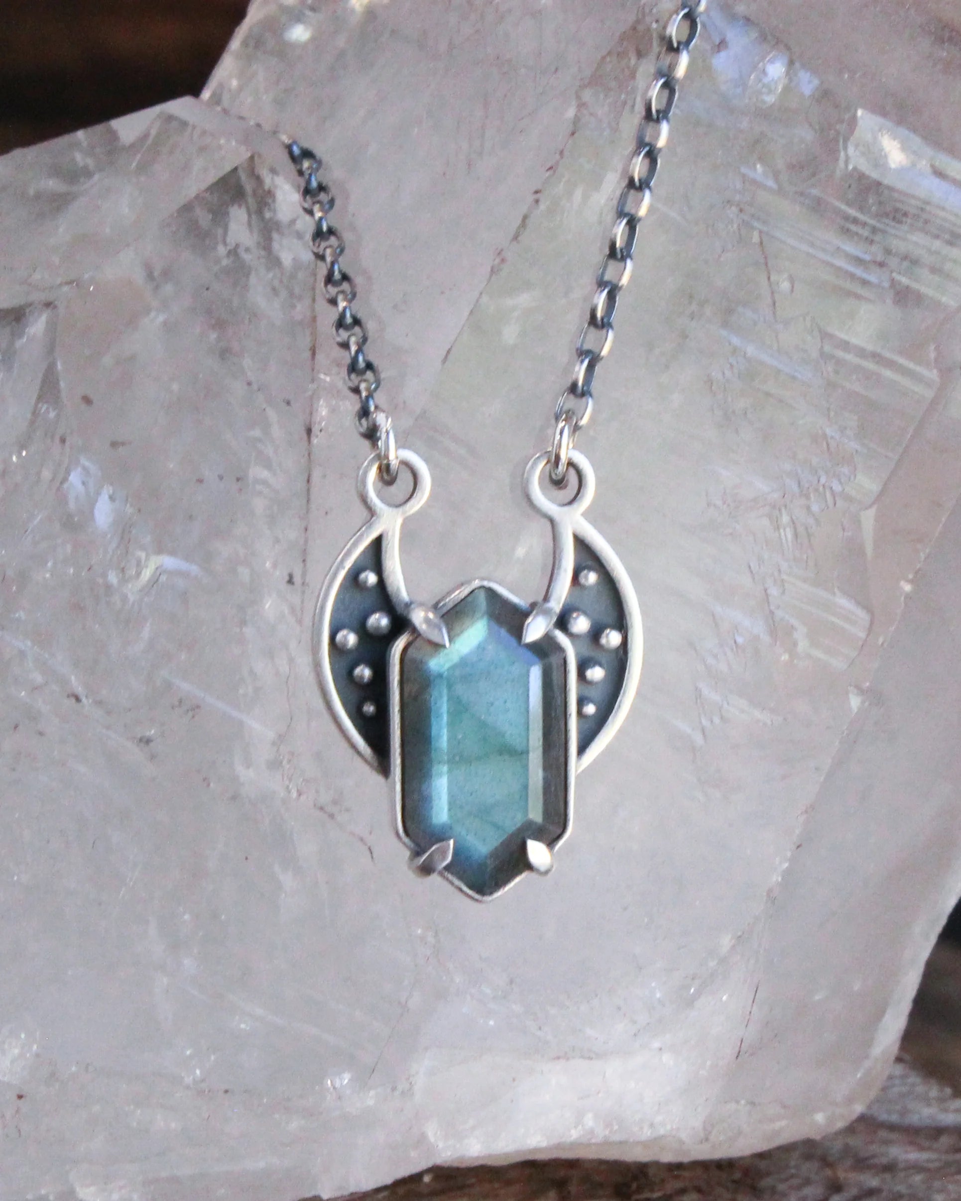 Maiden Moon Necklace Labradorite