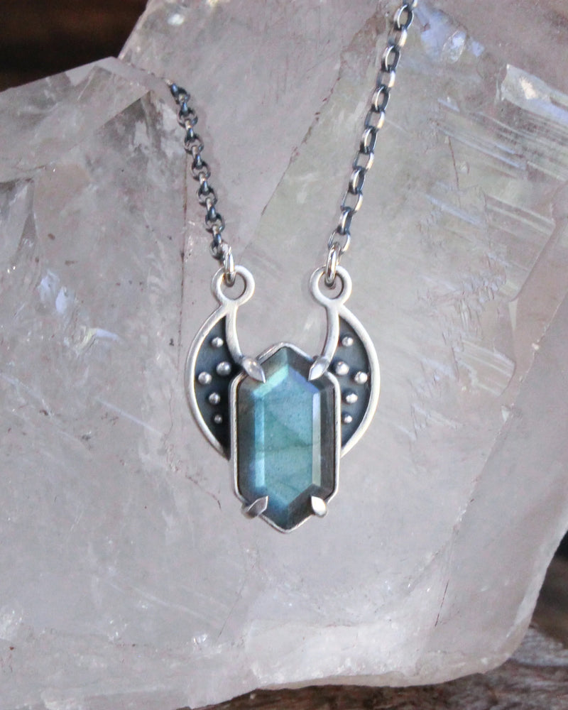 Maiden Moon Necklace Labradorite